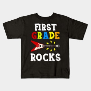 First Grade Rocks Teacher Student Kid Back To School Kids T-Shirt